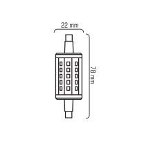 J78-C R7s 5W 230V 30x2835 LED WW