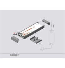 Profil LED WIDE24 G/W