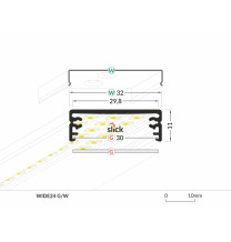 Profil LED WIDE24 G/W