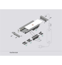 Profil LED FLAT8 H/UX