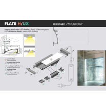 Profil LED FLAT8 H/UX