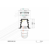 Profil LED DEEP10 BC/UX