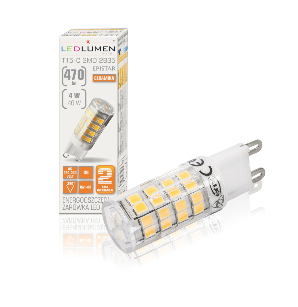 T15-C G9 4W 230V 51x2835 LED WW T15-C G9 4W 230V 51x2835 LED WW