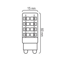 T15-C G9 6W 230V 75x2835 LED NW