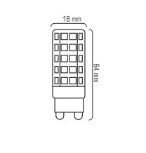 T18-C G9 10W 230V 74x2835 LED WW