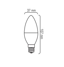 C37-AP E14 8W 806lm 15x2835 LED CCD NW