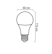 A60-AP E27 12W 1242lm 24x2835 LED CCD WW