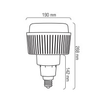 T190-AP E40 100W 230V 100x2835LED CCD NW