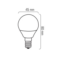 G45-AP E14 3.5W 230V 7x2835 LED WW