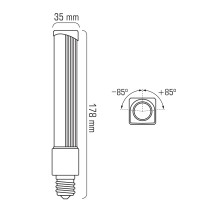 PLC-A E27 11.5W 230V 12x2835 LED CCD WW