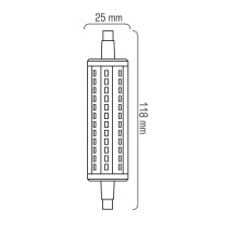 J118-AP R7s 7W 230V 72x2835 LED CCD CW