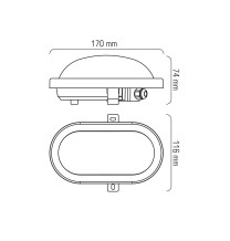 BH-01 12W 806lm LED IP65 NW