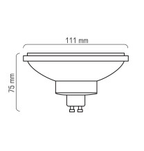 ES111-AP GU10 230V 15W LED 35 st. CCD WW