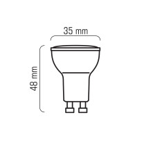 PAR11-AP GU10 230V 4W LED 35 st. CCD WW