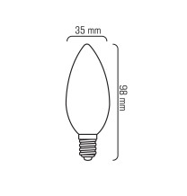 C35-G E14 230V 4W COS CCD 470lm WW