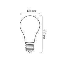 Żarówka LED A60-G E27 230V 8W FILAMENT 1055lm WW