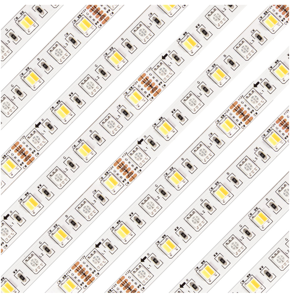 BY-036/60LED 12V 5m IP00 RGB+CCT