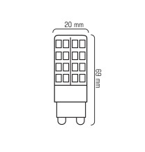 T20-AP G9 6W 230V LED WW