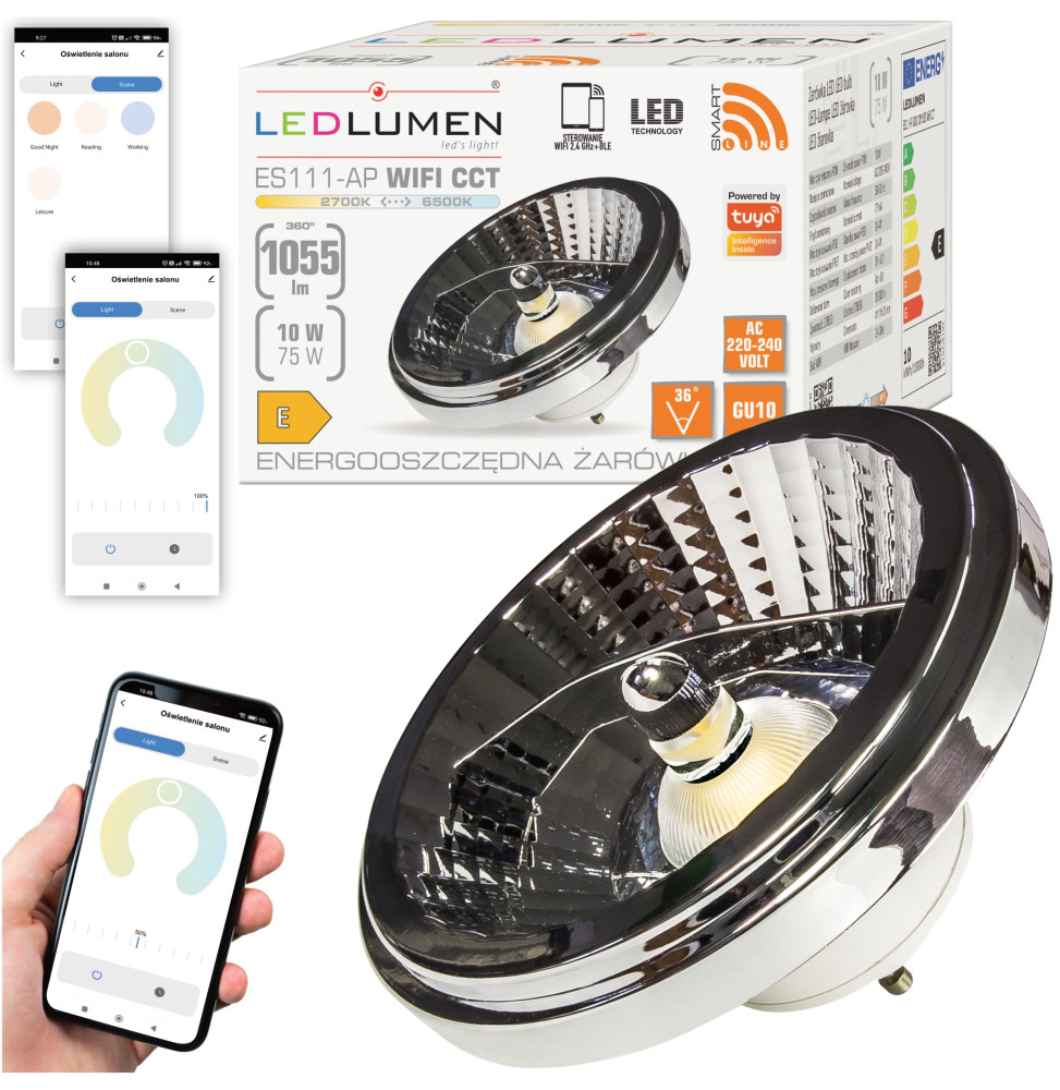 ES111-AP GU10 10W LED WiFi CCT