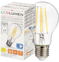 Żarówka LED A60-G E27 230V 10W FILAMENT 1521lm NW