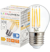 Żarówka LED G45-G E27 230V 4W FILAMENT 470lm WW