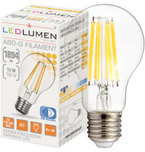 Żarówka LED A60-G E27 230V 13W FILAMENT 1894lm biała ciepła