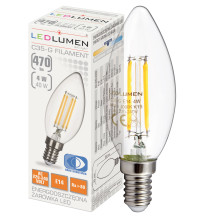 Żarówka LED C35-G E14 230V 4W FILAMENT 470lm NW