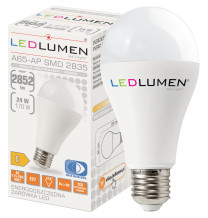 Żarówka LED A65-AP E27 24W 2852lm 56x2835 LED CCD biała neutralna