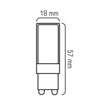 T18-C G9 5.5W 230V COB LED WW