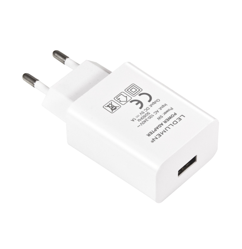 ADAPTER 230V AC/DC 5W 1A 5V USB-A