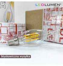 Żarówka LED CL35-G E14 230V 4W FILAMENT 470lm biała ciepła