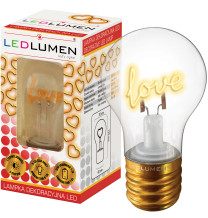 Lampka dekoracyjna LED USB-C filament NL-06 LOVE