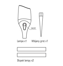 Lampa solarna ogrodowa LED wbijana pochodnia płomień IP65 SOL-08 WW